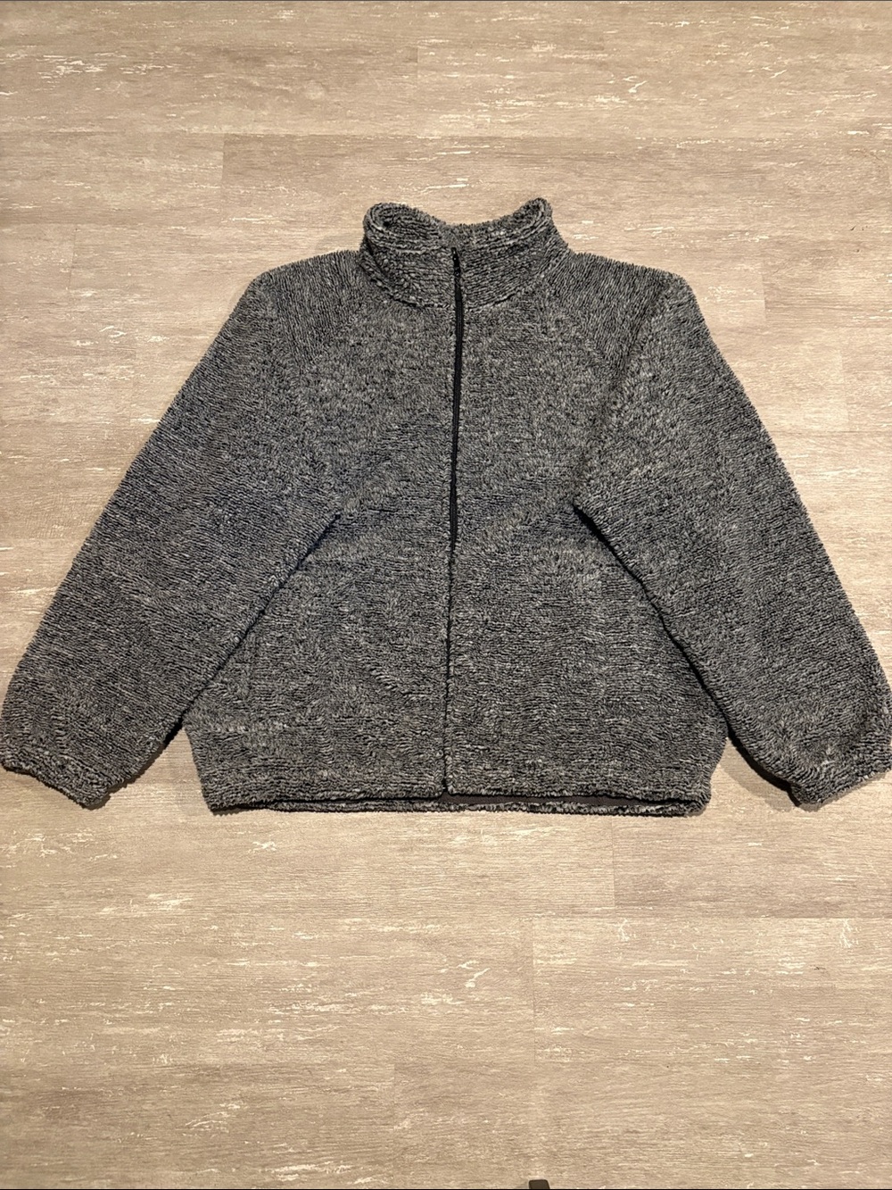 BDG Men's Gray Sherpa Puffer Jacket
